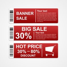 Discount sale banners