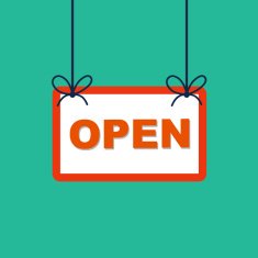 Vector open sign N2
