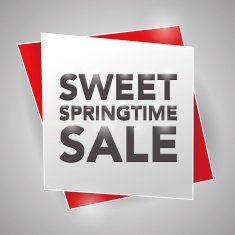 SWEET SPRINGTIME SALE poster design element N2