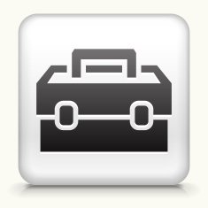 Square Button with Toolbox