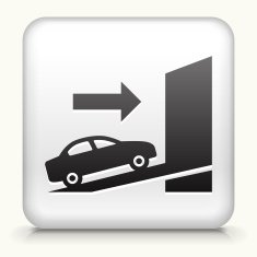 Square Button with Shipping Car