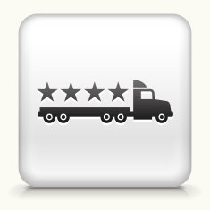 Square Button with Five Star Shipping