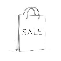 Sale bag icon Sketch vector illustration in doodle style N2