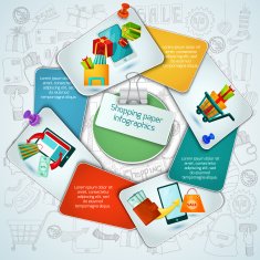 Shopping Paper Infographics N2