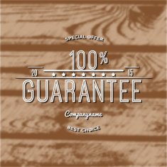One hundred percent guarantee badges logos and labels for any
