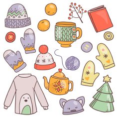 vector collection with winter elements N2