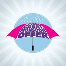 Monsoon offer and sale banner or poster N23