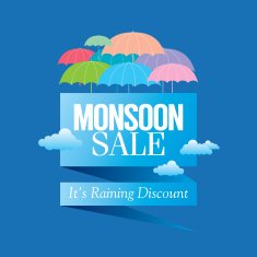 Monsoon offer and sale banner or poster N29