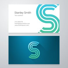 Letter S Business card template N2