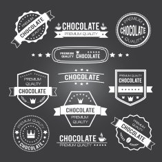 Chocolate vintage retro design logos and labels N2