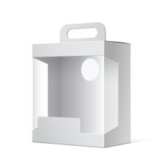 Package Cardboard Box with a handle N9