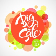 Big Sale Inscription Calligraphy Lettering Vector illustration N10