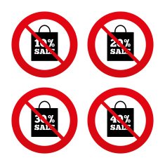 Sale bag tag icons Discount symbols N75