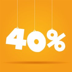 Percentage hanging label N3