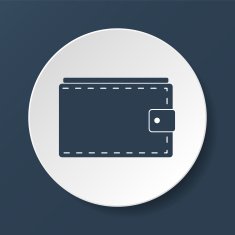 Wallet with cash simple icon on white background Vector illustration N6