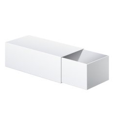 Realistic Package Cardboard Sliding Box Opened
