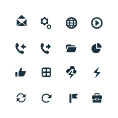 UI Outline For Web and Mobile icons set