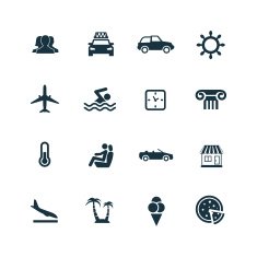 Travel Icons Set N19