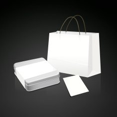 white paper bag gift set