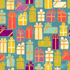 Seamless pattern with colorful gifts