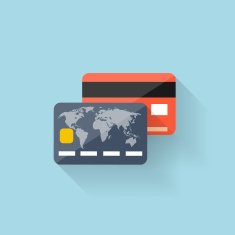 Flat web icon Bank card