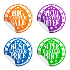 Best Easter sale stickers set