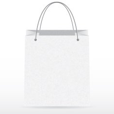 Front view of empty vector shopping bag
