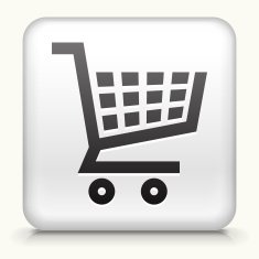 Square Button with Shopping Cart N5