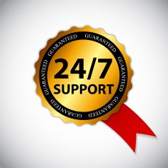 Vector 24 7 SUPPORT Sign Label Template N9