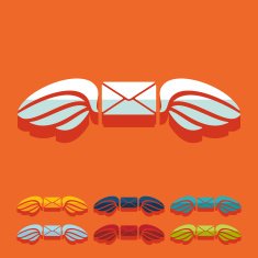 Flat design envelope N3