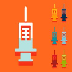 Flat design syringe N6