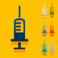 Flat design syringe N9