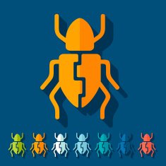 Flat design beetle N2