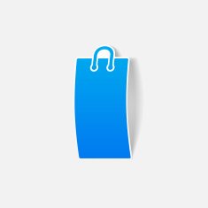 realistic design element shopping bag package N5