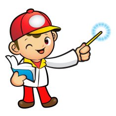 Red Delivery Man mascot the left hand guides