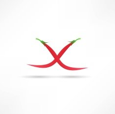 Icon of red hot chili pepper N8