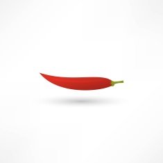Icon of red hot chili pepper N12