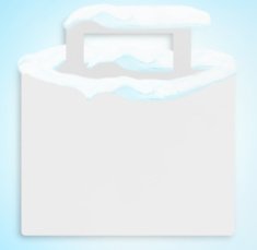 winter christmas shopping bag light grey design