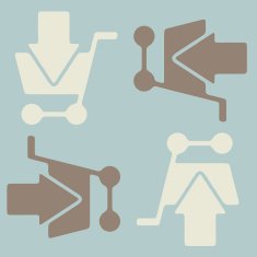 seamless background shopping trolley arrow