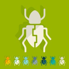 Flat design beetle N4