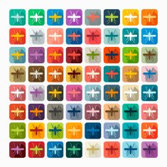 Flat design mosquito N2