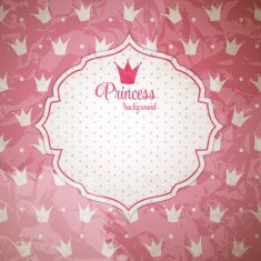 Princess Crown Background Vector Illustration N14