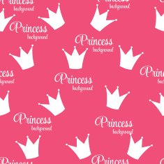 Princess Crown Seamless Pattern Background Vector Illustration N6