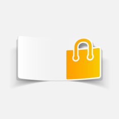 realistic design element shopping bag package N13