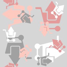 seamless background shopping trolley arrow N2