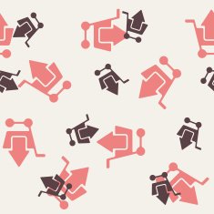 seamless background shopping trolley arrow N3