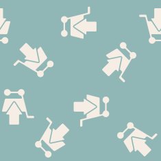 seamless background shopping trolley arrow N5