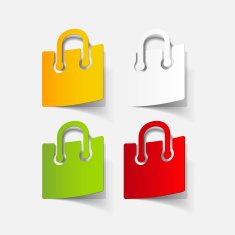 realistic design element grocery bags N4