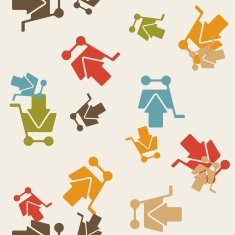 seamless background shopping trolley arrow N7