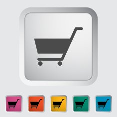 Cart flat single icon N6